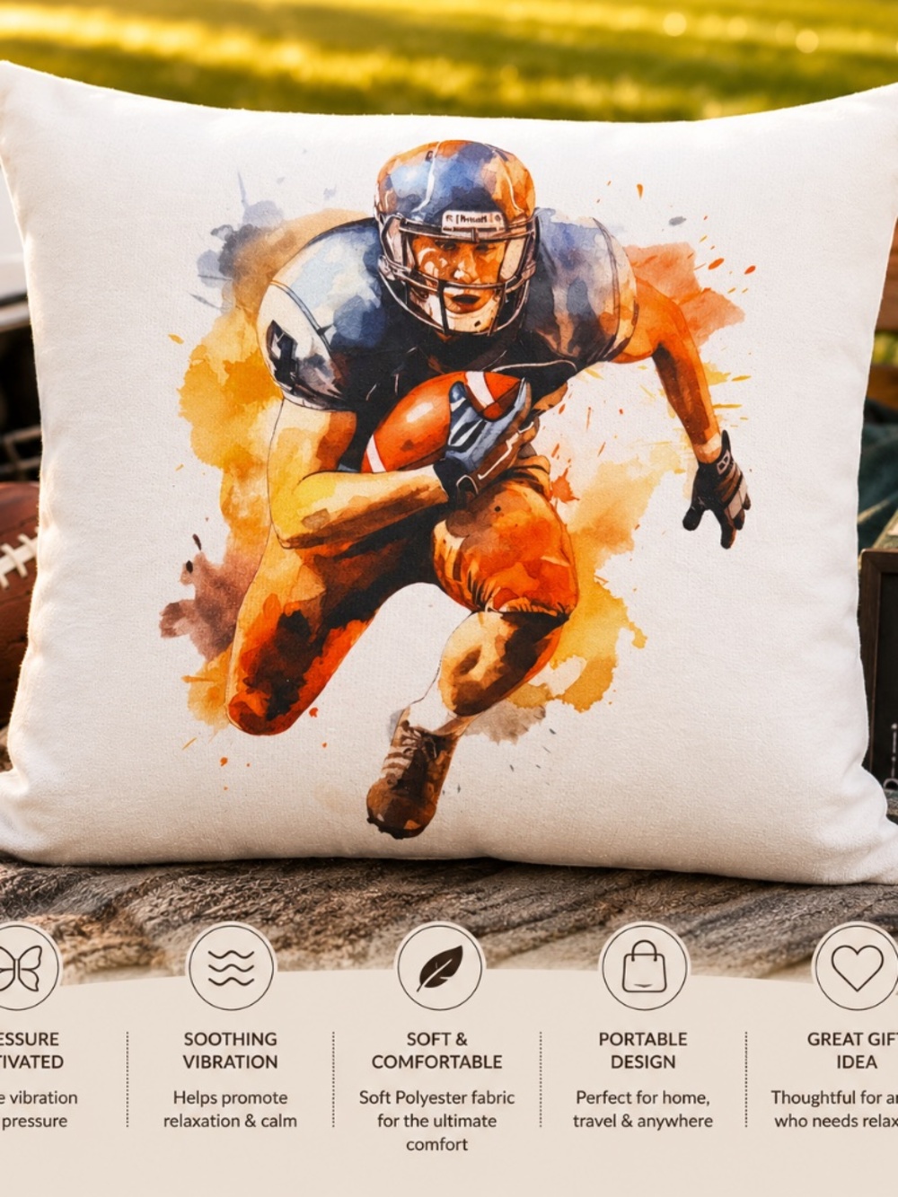 Football Player Pressure Activated Massage Pillow